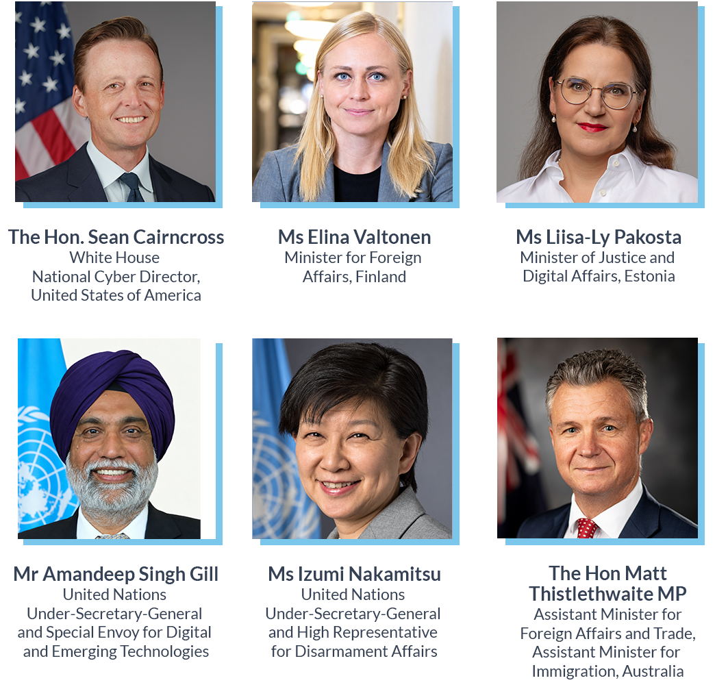 Collage of 6 distinguished guests for SICW 2026